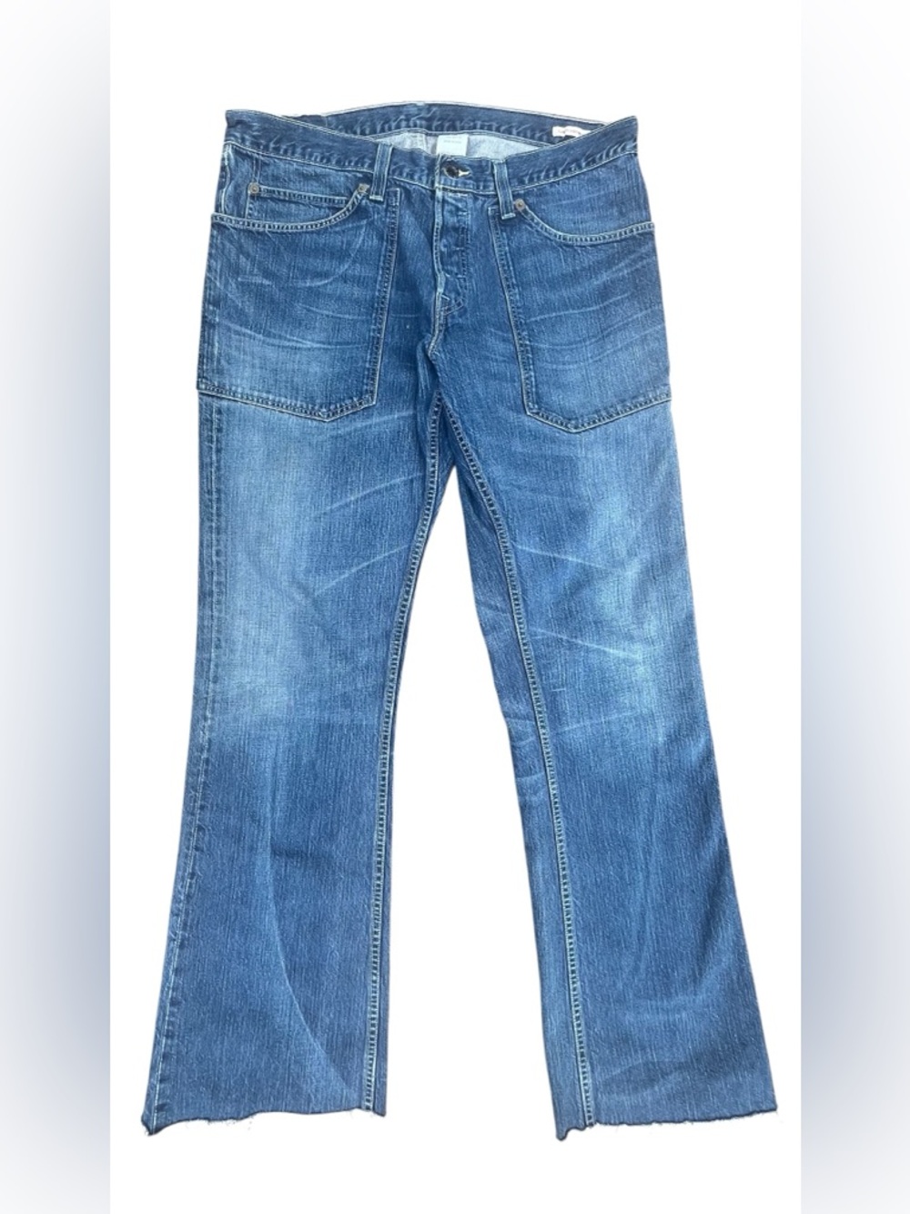 Vintage Levi's Premium Buttonfly Low Rise Bootcut Jeans Altered Length Raw Hem